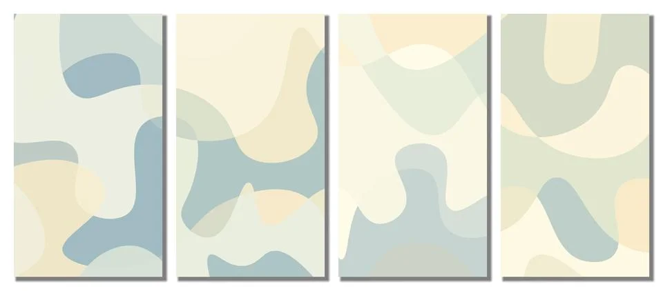 Abstract wavy set background. Stock Illustration