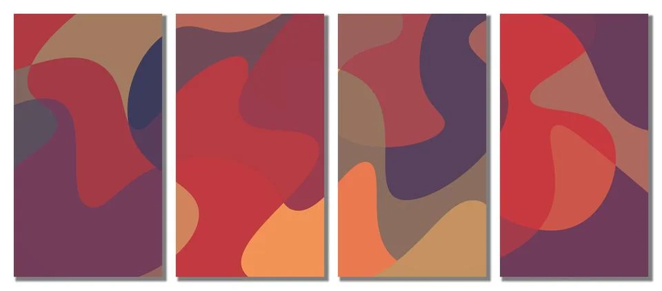 Abstract wavy set background. Stock Illustration