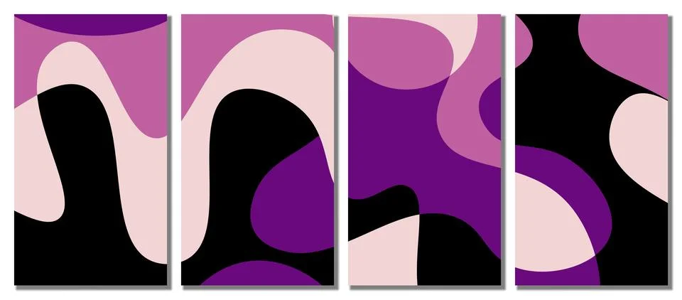 Abstract wavy set background. Stock Illustration