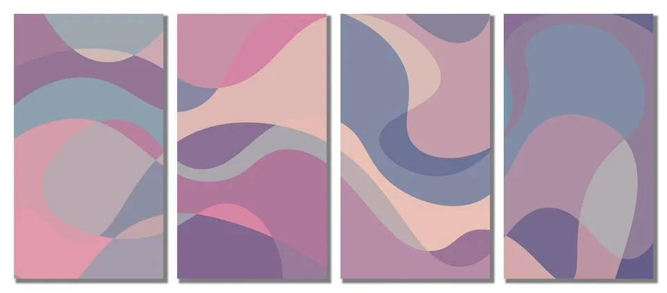 Abstract wavy set background. Stock Illustration