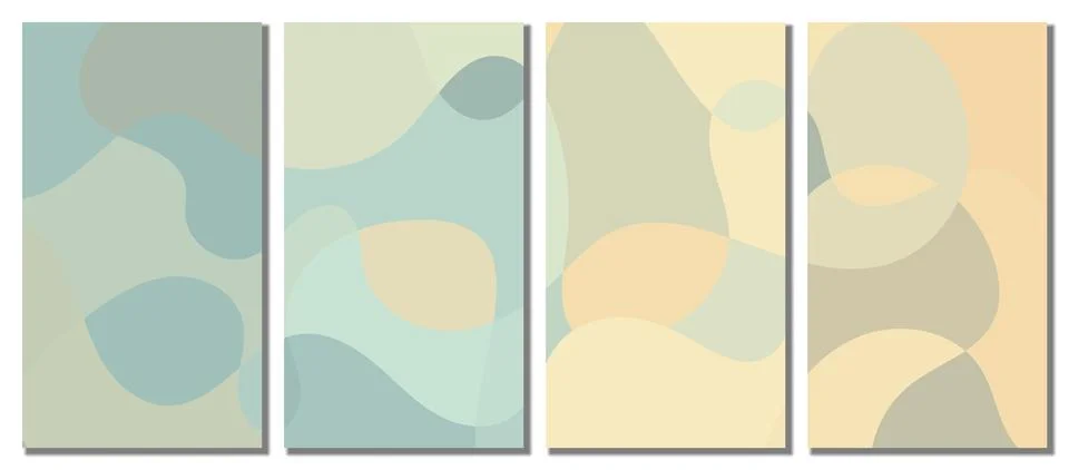 Abstract wavy set background. Stock Illustration
