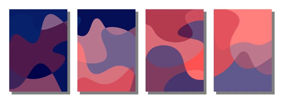 Abstract wavy set background. Stock Illustration