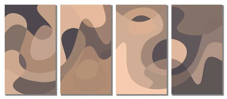 Abstract wavy set background. Stock Illustration