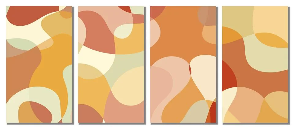 Abstract wavy set background. Stock Illustration
