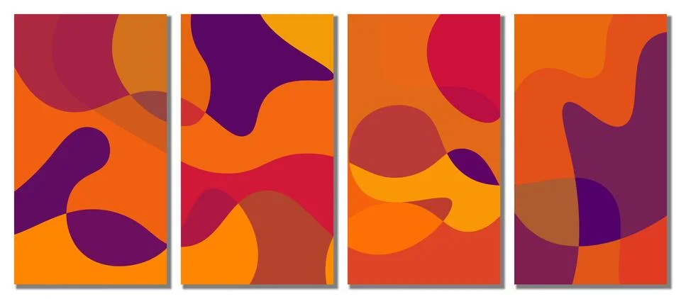 Abstract wavy set background. Stock Illustration