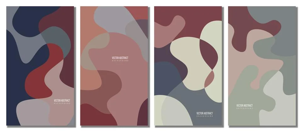 Abstract wavy set background. Stock Illustration