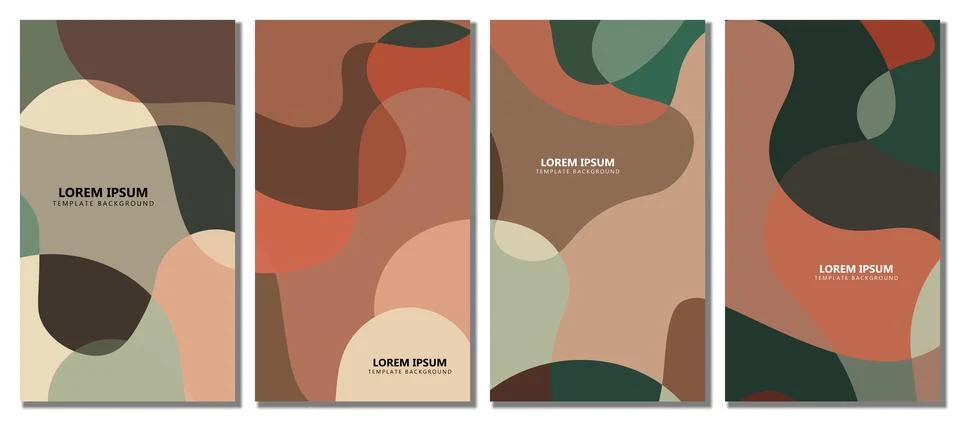 Abstract wavy set background. Stock Illustration