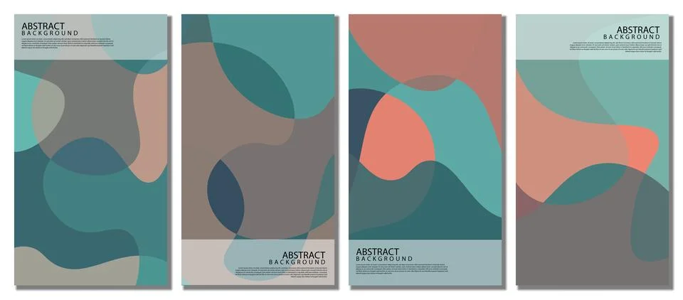 Abstract wavy set background. Stock Illustration