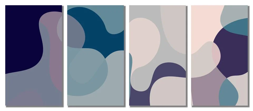 Abstract wavy set background. Stock Illustration