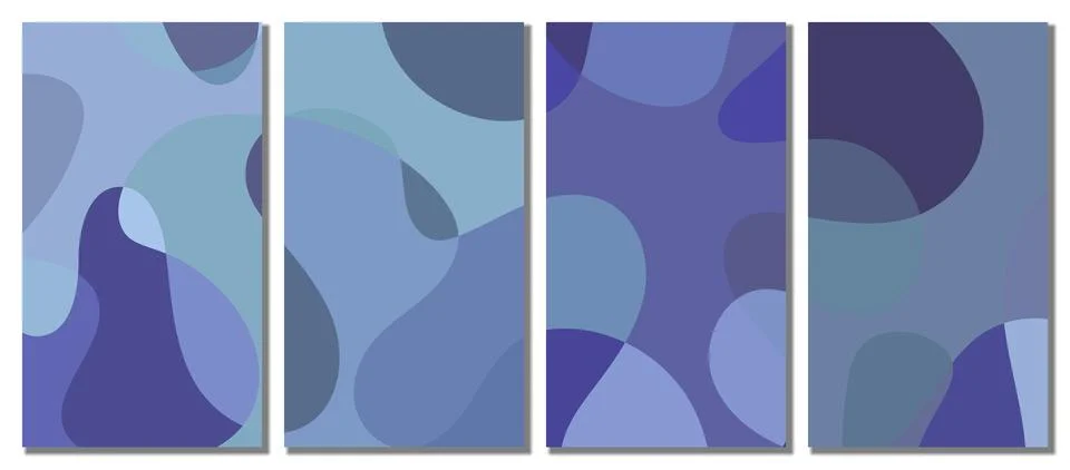 Abstract wavy set background. Stock Illustration