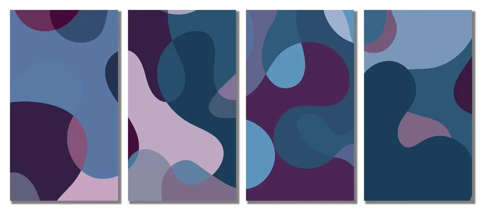 Abstract wavy set background. Illustrazione stock