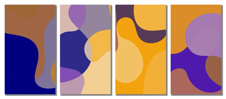 Abstract Wavy Set Background. Stock Illustration