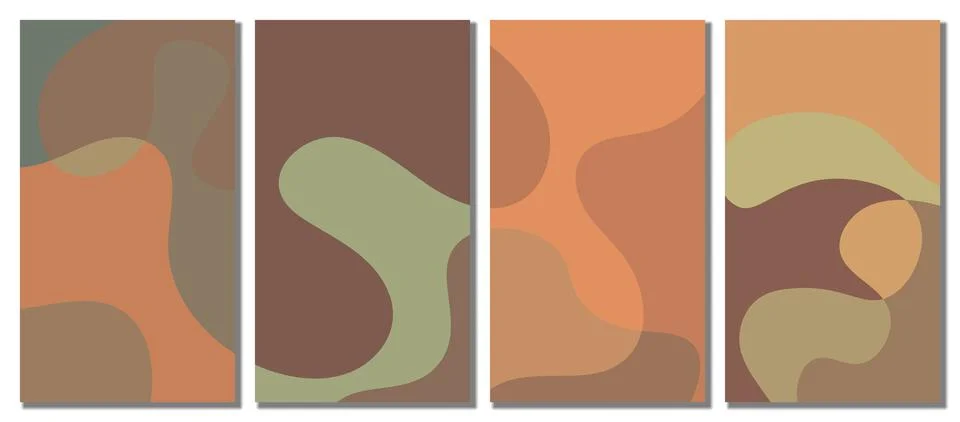 Abstract wavy set background. Stock Illustration