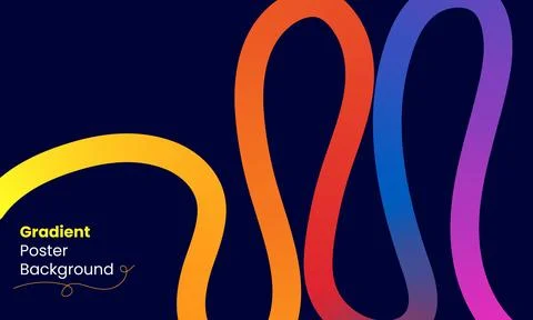 Abstract wavy shape with Colorful gradient. Vector illustration. Illustrazione stock
