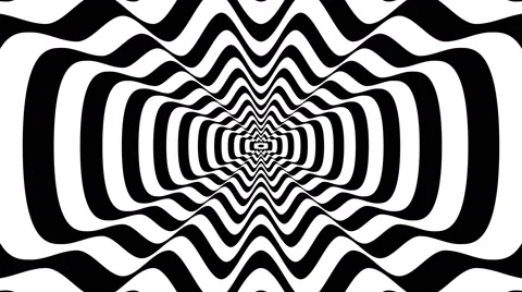 Abstract wavy shape with five crests -  visual illusion 스톡 동영상 47193528