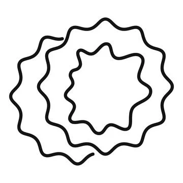 Abstract wavy shape forming a circular frame 스톡 일러스트