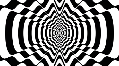 Abstract wavy shape with seven crests -  visual illusion Stock Footage 47193595