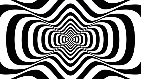 Abstract wavy shape with two crests -  visual illusion Stock Footage 47193641