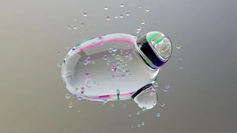 Abstract wavy smooth liquid shape, organic  ball, deformation process Stock Footage 226246462