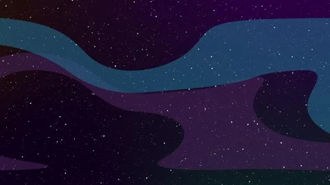 Abstract Wavy Space Background with Moving Cosmic Ribbons Stock Footage 318628793