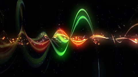 Abstract Wavy Space Lights Stock Footage 59761214