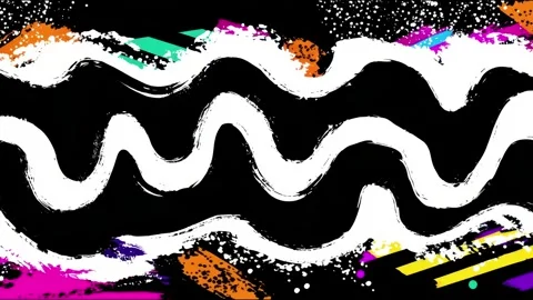 Abstract Wavy Stripe Background With Black and White Serpentine Lines Stock Footage 315513370