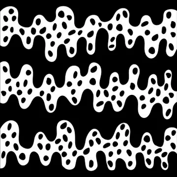 Abstract wavy stripes, black and white textures . Hand-drawn graphics. Stock Illustration