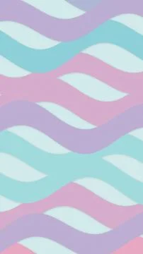 Abstract wavy stripes create a soft pastel purple and aqua pattern backgrou.. Stock Illustration