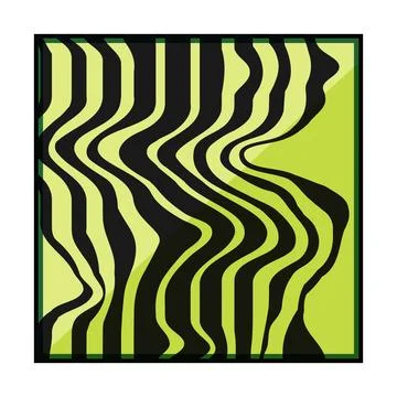Abstract wavy stripes creating optical interference pattern Illustrazione stock