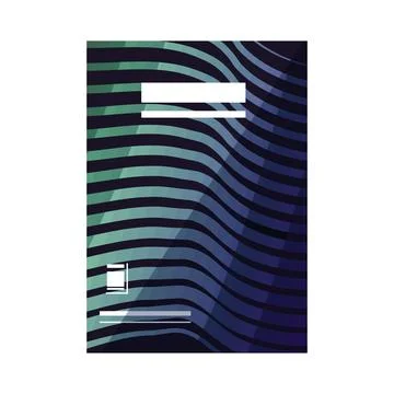 Abstract wavy stripes gradient event poster design Stock Illustration