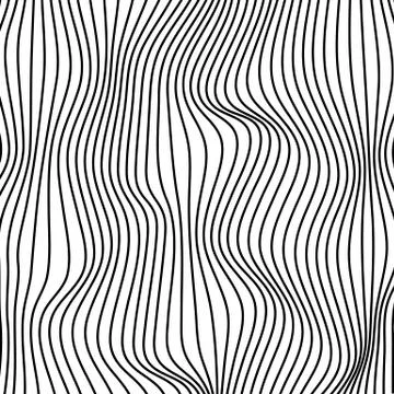 Abstract wavy stripes pattern. Beautiful geometric wave texture. Fashion blac Illustrazione stock
