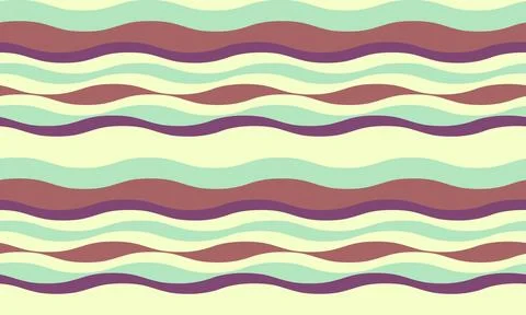 Abstract wavy stripes pattern in calming pastel hues. Perfect for textile des Stock Illustration