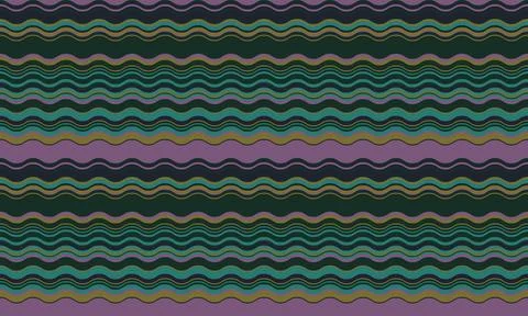 Abstract wavy stripes pattern in muted jewel tones.  Perfect for textile desi Stock Illustration