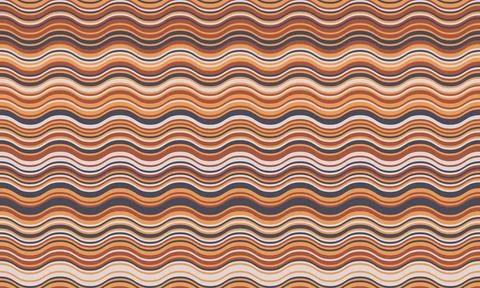 Abstract wavy stripes pattern in warm earth tones.  Perfect for textile desig Illustrazione stock