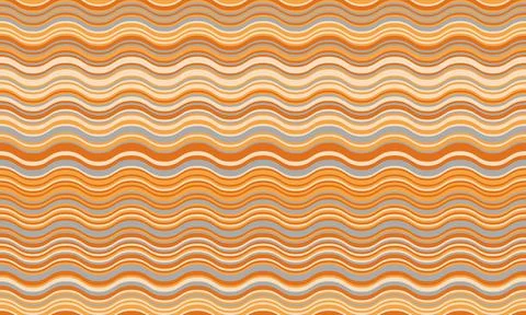Abstract wavy stripes in warm earth tones create a calming, seamless pattern  Stock Illustration
