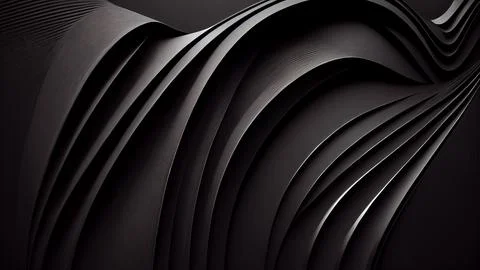Abstract wavy surface in black and white colors Stock Illustration