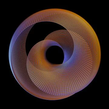 Abstract wavy surface wire shape formed wire Stock Illustration