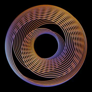 Abstract wavy surface wire shape formed wire Stock Illustration