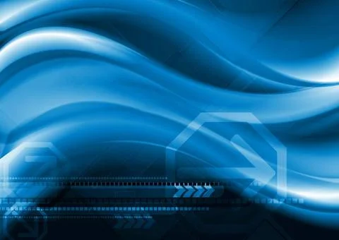 Abstract wavy tech background. Vector design eps 10 Abstract wavy tech bac... Foto stock