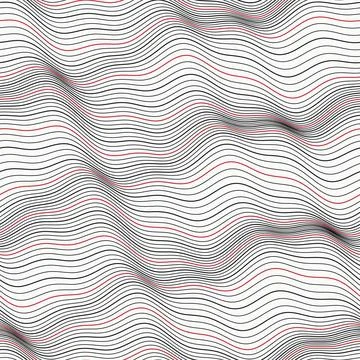 Abstract Wavy Terrain Seamless Pattern Stock Illustration