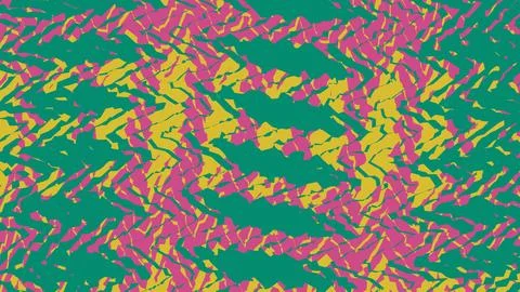 Abstract wavy texture with green pink and yellow colors Stock Illustration