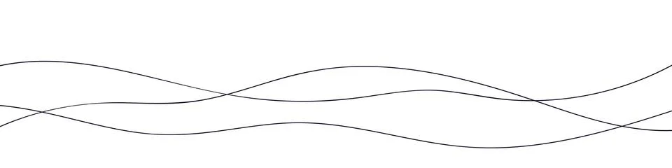 Abstract wavy thin line. Squiggle elements banner. Pattern with scribble, wig Stock Illustration