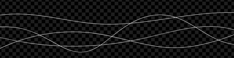 Abstract wavy thin line. Squiggle elements banner. Pattern with scribble, wig Illustrazione stock
