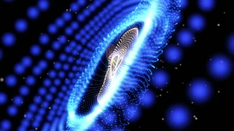 Abstract wavy tunnel. Seamless loop Stock Footage 56842920
