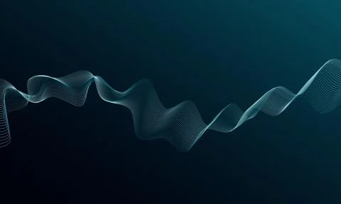 Abstract Wavy Twisted Lines Vector Deep Blue Background Stock Illustration