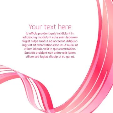 Abstract wavy vector background in pink Stock Illustration