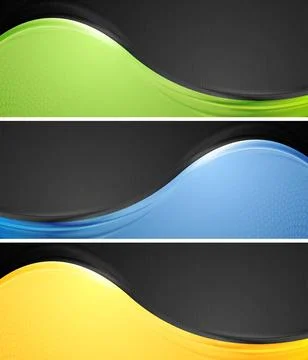 Abstract wavy vector banners Abstract wavy banners. Vector illustration Co... 스톡 사진