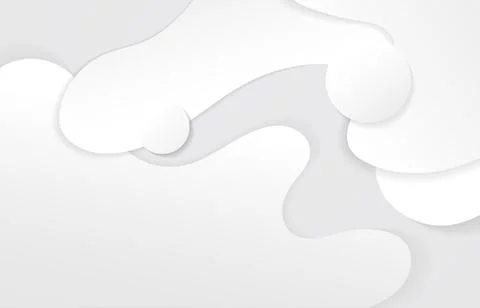 Abstract wavy white design template decorative design. Stock Illustration