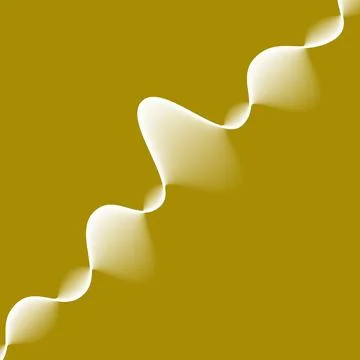 Abstract wavy white light ribbon on a golden background design Vector Stock Illustration