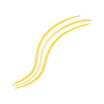 Abstract wavy yellow lines flowing motion concept Stock Illustration